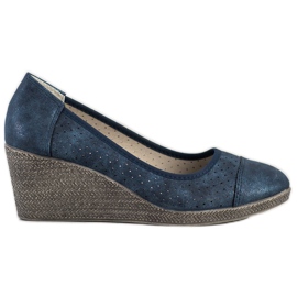 Goodin Marineblaue Keilpumps