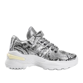Lollypop silberne Schlangen-Sneaker silber-