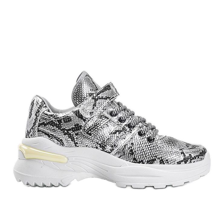 Lollypop silberne Schlangen-Sneaker silber-