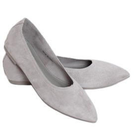 Graue Damen Ballerinas NK19P Grau
