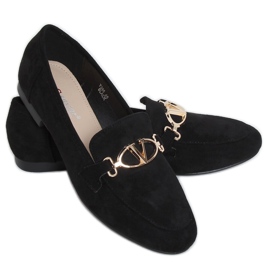 Schwarz Damen Slipper T395 Schwarz