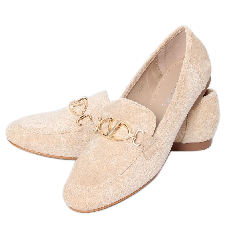 Damen Slipper beige T395 Beige