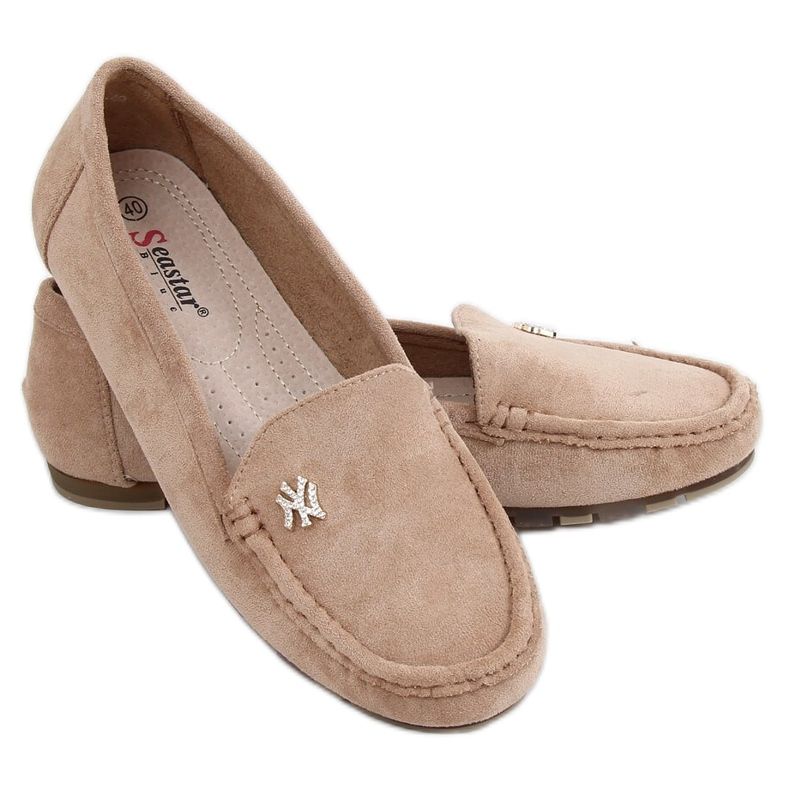 Beige Slipper für Damen GS13P Khaki