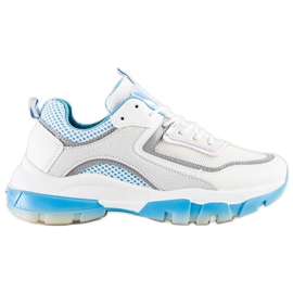 Ideal Shoes Sneakers mit Glitzereinsatz weiß mehrfarbig