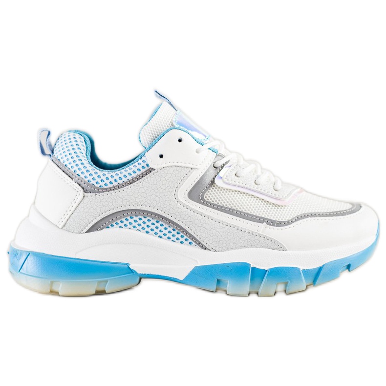 Ideal Shoes Sneakers mit Glitzereinsatz weiß mehrfarbig