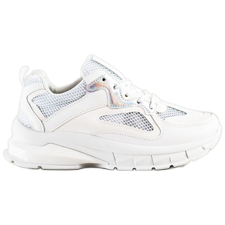 SHELOVET Weiße Turnschuhe auf der Plattform