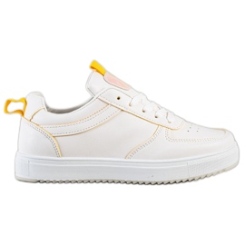 SHELOVET Sport mit Öko-Leder weiß