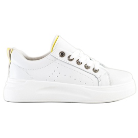 SHELOVET Modische Sneaker auf der Plattform weiß