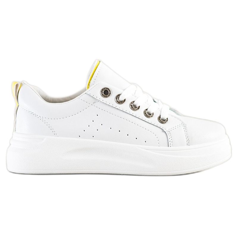 SHELOVET Modische Sneaker auf der Plattform weiß