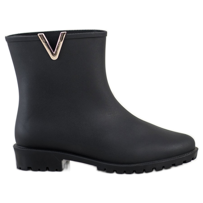 SHELOVET Stylische schwarze Gummistiefel