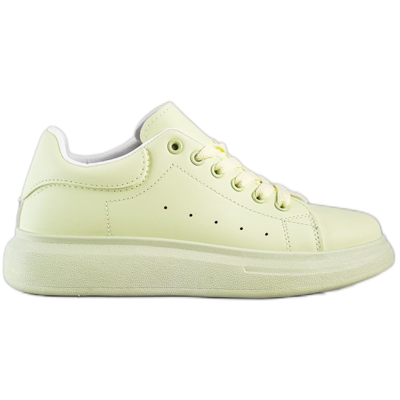 SHELOVET Grüne Turnschuhe auf der Plattform