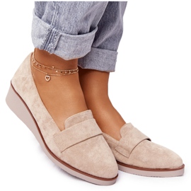 Elegante Keilschuhe Vinceza 10599 Wildleder Beige