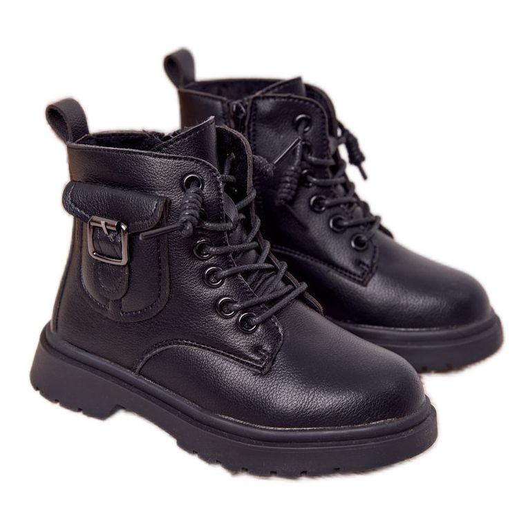 Apawwa Kinderstiefel mit Tasche Schwarz TikTok