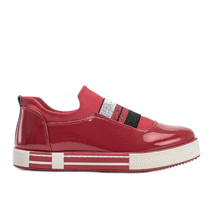 Jayde Sneakers aus Lackleder rot