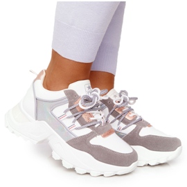 EVE Sneakers für Damen auf massiver Sohle Power White weiß grau