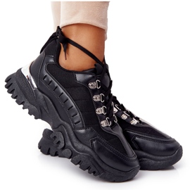 PS1 Damen-Sneaker auf großer Sohle Good Mood schwarz