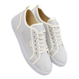 Graue NB385P Graue Turnschuhe ecru