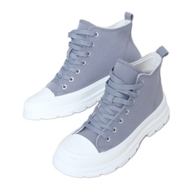 Graue Damen Sneaker LA123 blau