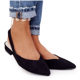 S.Barski Wildlederballerinas auf High Heels S. Bararski Black schwarz