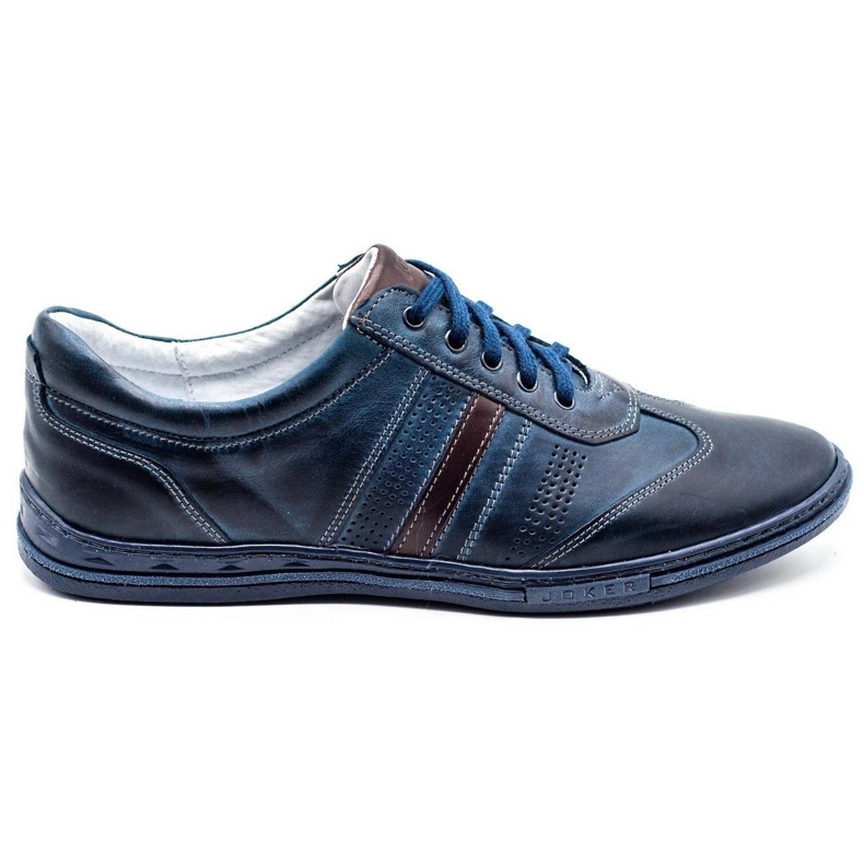 Joker Herren Lederschuhe 521 marineblau