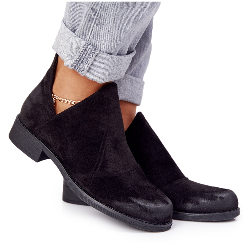 PS1 Schwarze Hillary Damenstiefel mit Cut-Outs