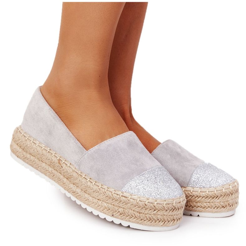 S.Barski Espadrilles On The Straw Platform S. Barski Grey beige