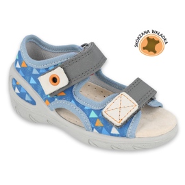 Befado Kinderschuhe PU 065X158 blau grau mehrfarbig