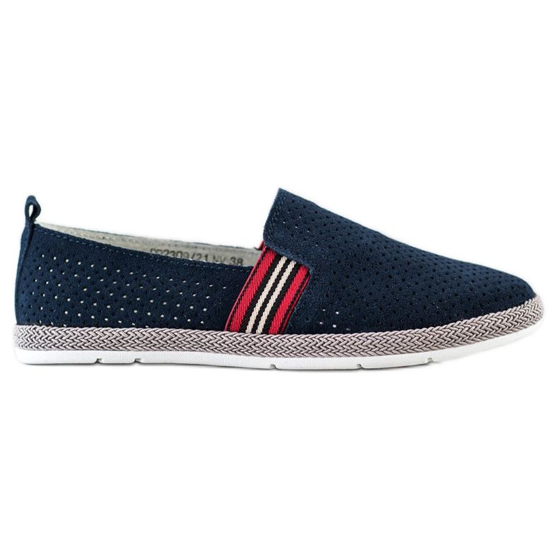 Filippo Marineblaue Lederslipper navy blau