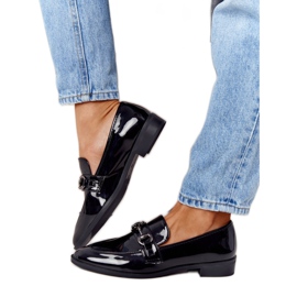 S.Barski Elegante Damen Loafer S. Barski Lackiert Schwarz