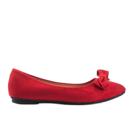 Ellies rote Wildlederballerinas