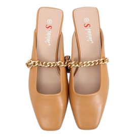 Hausschuhe mit Kette Kamel T399P Camel braun