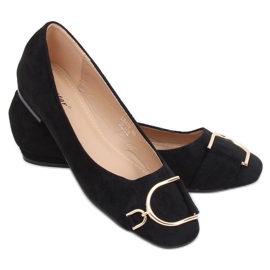 Elegante schwarze Damen Ballerinas LK47P Black