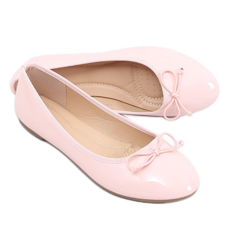 Rosa lackierte Ballerinas 1JB-18181 Rosa