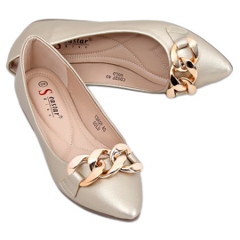 Ballerinas mit Kette gold CD82P Gold golden
