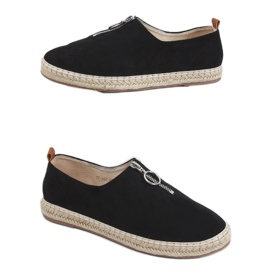 Schwarze Damen Espadrilles 77-187 Schwarz