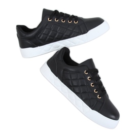 Schwarze gesteppte Damen-Sneaker BL232P Schwarz