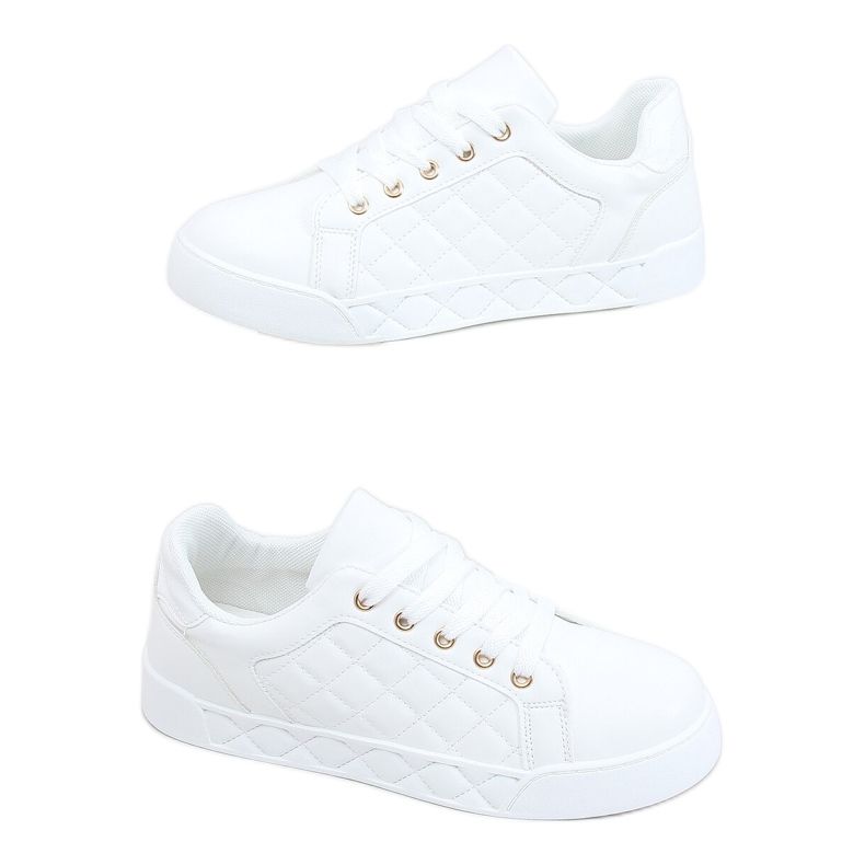 Weiße gesteppte Damen-Sneaker BL232P Weiß
