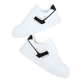 Weiße Damen-Sneaker 1063 Schwarz