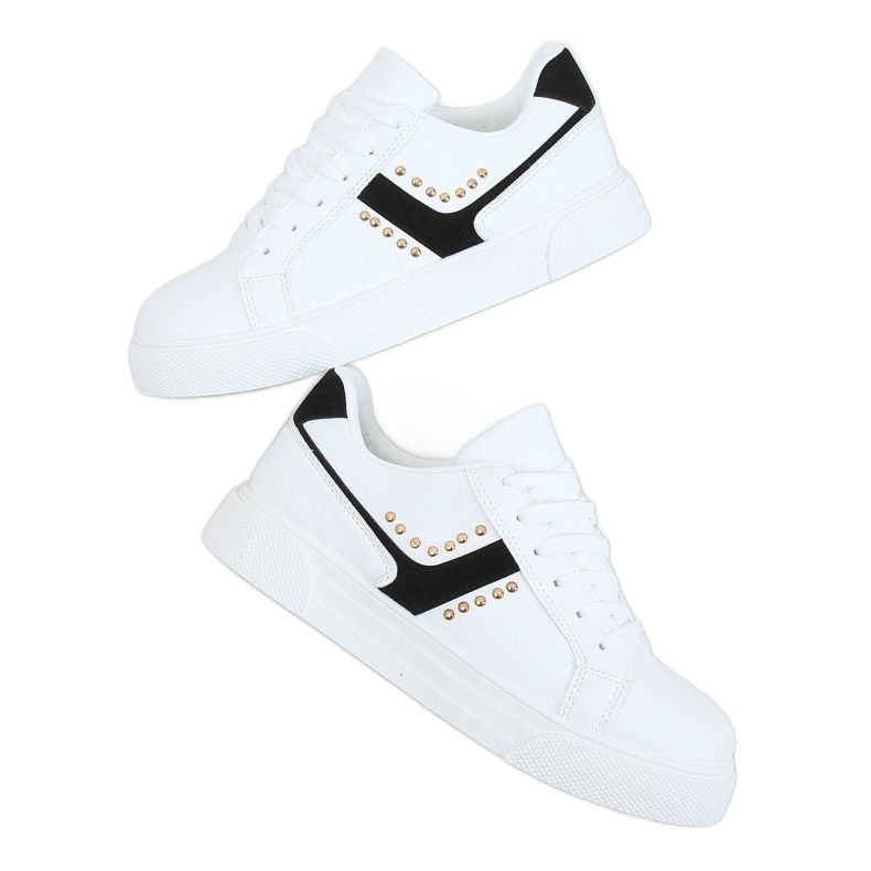 Weiße Damen-Sneaker 1063 Schwarz