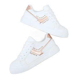 Weiße Damen-Sneaker 1063 Champagner