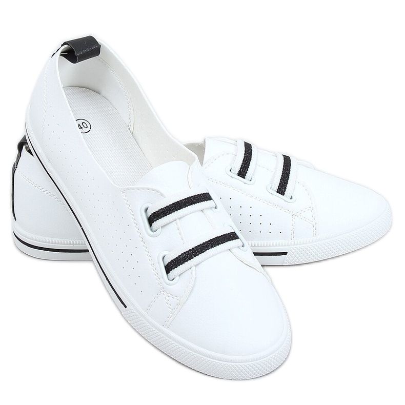 Weiße Damen Sneaker 6284 Schwarz