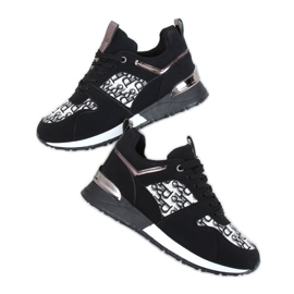 Schwarz AB835 Schwarze Sportschuhe