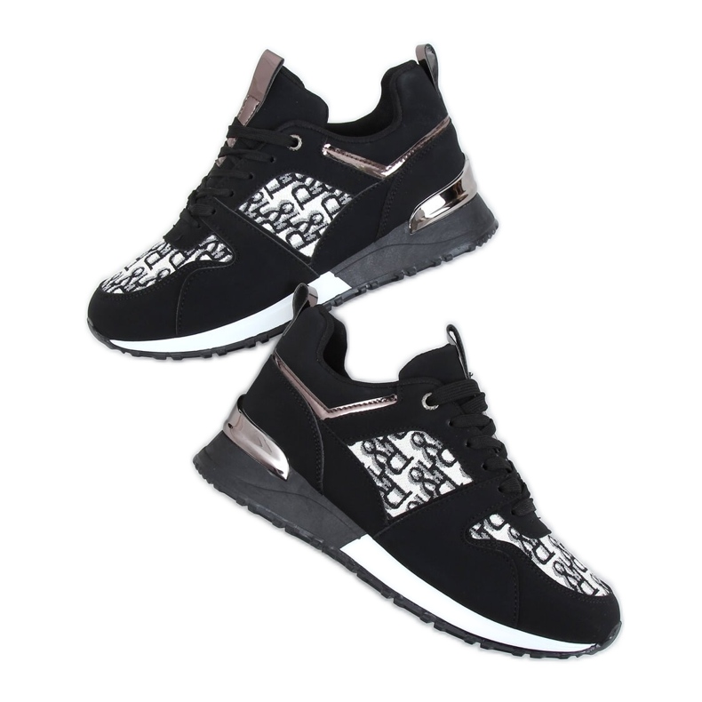 Schwarz AB835 Schwarze Sportschuhe