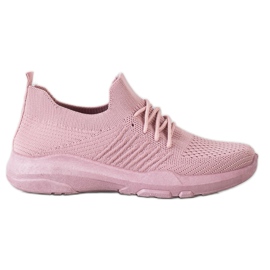 SHELOVET Bequeme rosa Sportschuhe