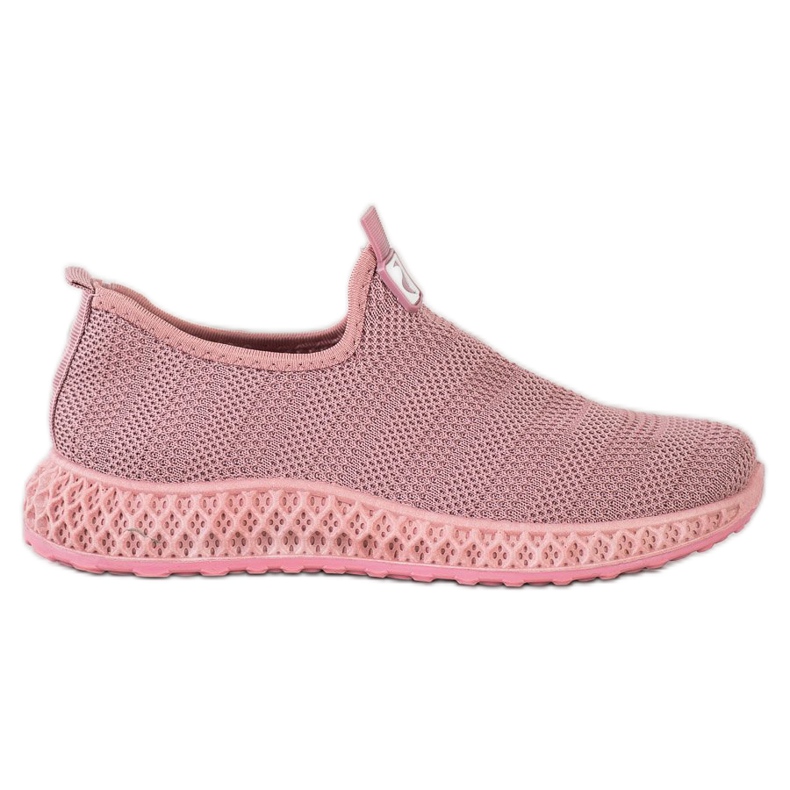 SHELOVET Frühling durchbrochene Slipons rosa