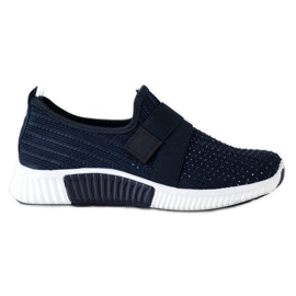 SHELOVET Sportschuhe mit Kristallen marineblau