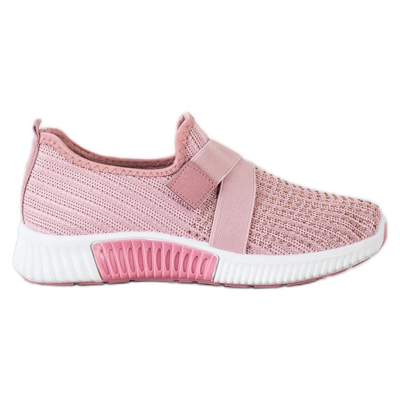 SHELOVET Sportschuhe mit Kristallen rosa