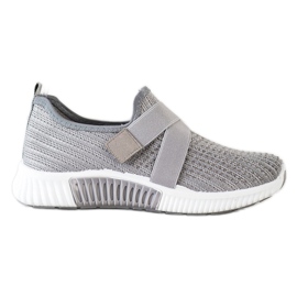 SHELOVET Sportschuhe mit Kristallen grau