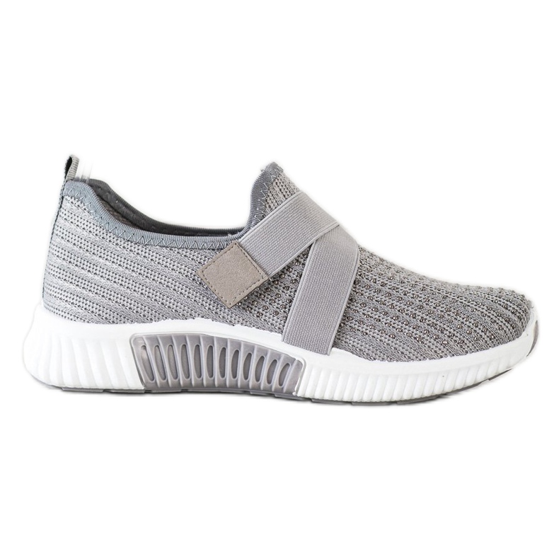 SHELOVET Sportschuhe mit Kristallen grau