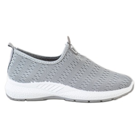 SHELOVET Leichte Slip-On-Sneakers grau
